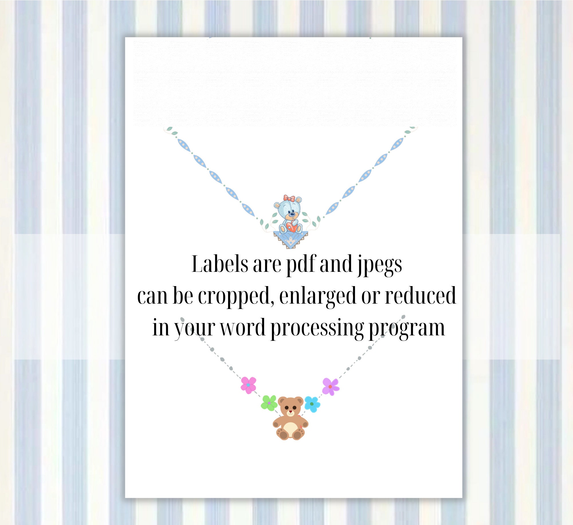 Baby Quilt Label Designs Are Printable to Fabric Various Sizes Now