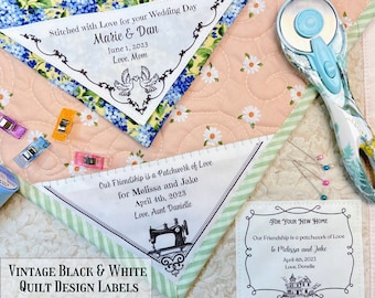 Vintage Victorian Quilt Labels: Printable Fabric Designs (Digital Download)