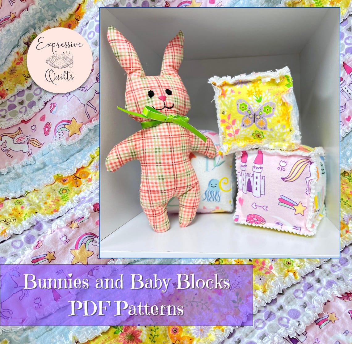 Bunnies and Baby Block Patterns 3 Fully Illustrated Tutorial Pdfs ...