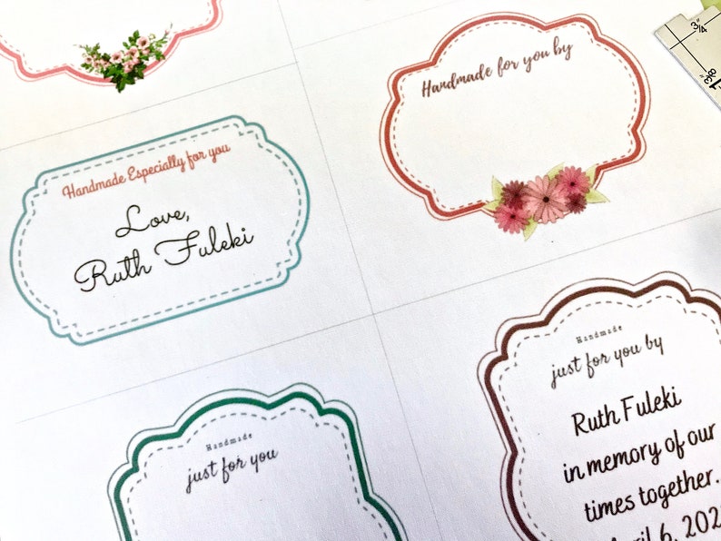 Quilt Labels Printable Digital Download 18 Labels to Print - Etsy