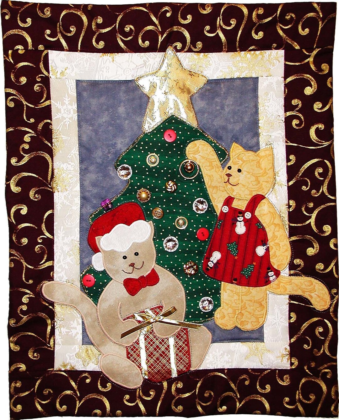Cats Love Christmas XR1410011CL Quilt main image 1