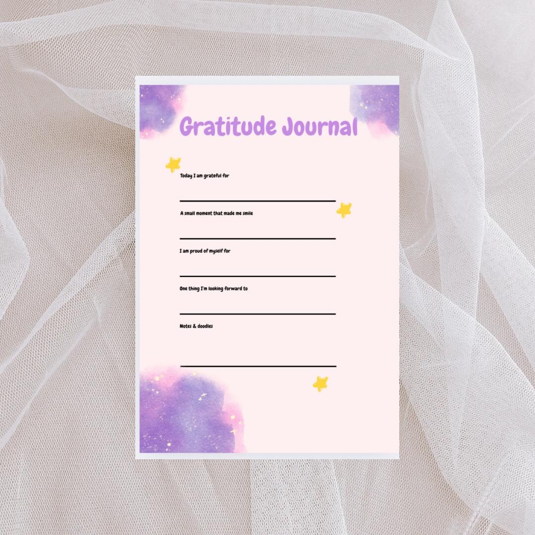 Gratitude Journal Printable | Daily Gratitude Page | Self-care PDF ...