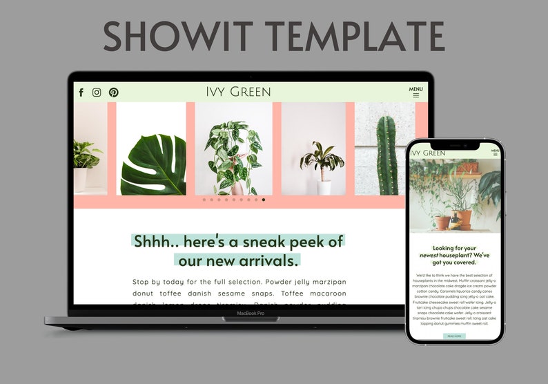 Simple  Clean Showit Business Website Template