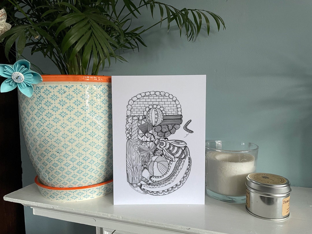 Alphabet Colouring Colouring in Letter Colouring Letter B B Words Print at Home Printable