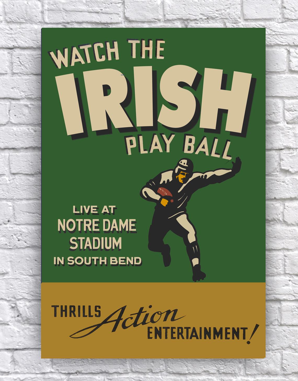 Bandiera Notre Dame Fighting Irish NCAA - 30x45 Cm Giardino Ufficiale