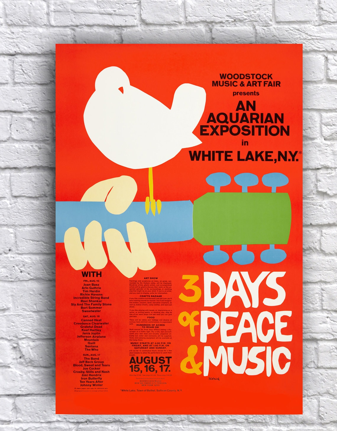 Woodstock 1969 poster - Etsy 日本