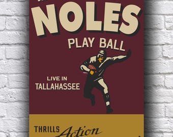 Florida State Seminoles Live from Tallahassee Vintage Looking Promo 12&quot; x 18&quot; Cardstock Poster