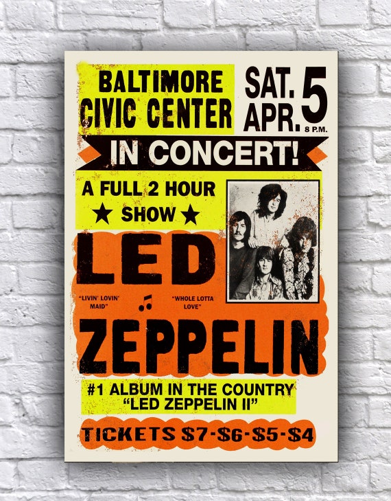 Led Zeppelin 1972 Tour Baltimore Maryland Civic Center 12
