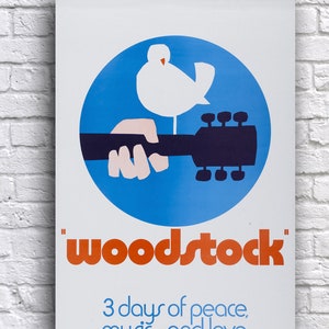 Woodstock Music Festival 1969 3 Days of Peace, Music and Love 12&quot; x 18&quot; Promo Concert Cardstock Poster