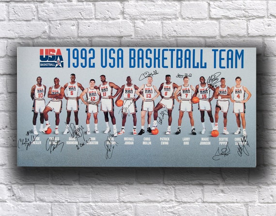 Dream Team USA 1992 Olympic Basketball NBA Poster Jordan Bird  