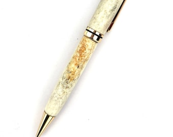 Deer Antler Pen Makes A Great Gift For A Hunter, Unique Hand Turned Pen, Handcrafted Groomsmen Gift, Outdoorsman Gift