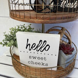 Cheeky Sign for a Fun Bathroom , Hello Sweet Cheeks Small Half Bath ...