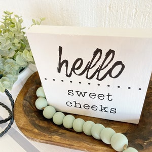 Cheeky Sign for a Fun Bathroom , Hello Sweet Cheeks Small Half Bath ...
