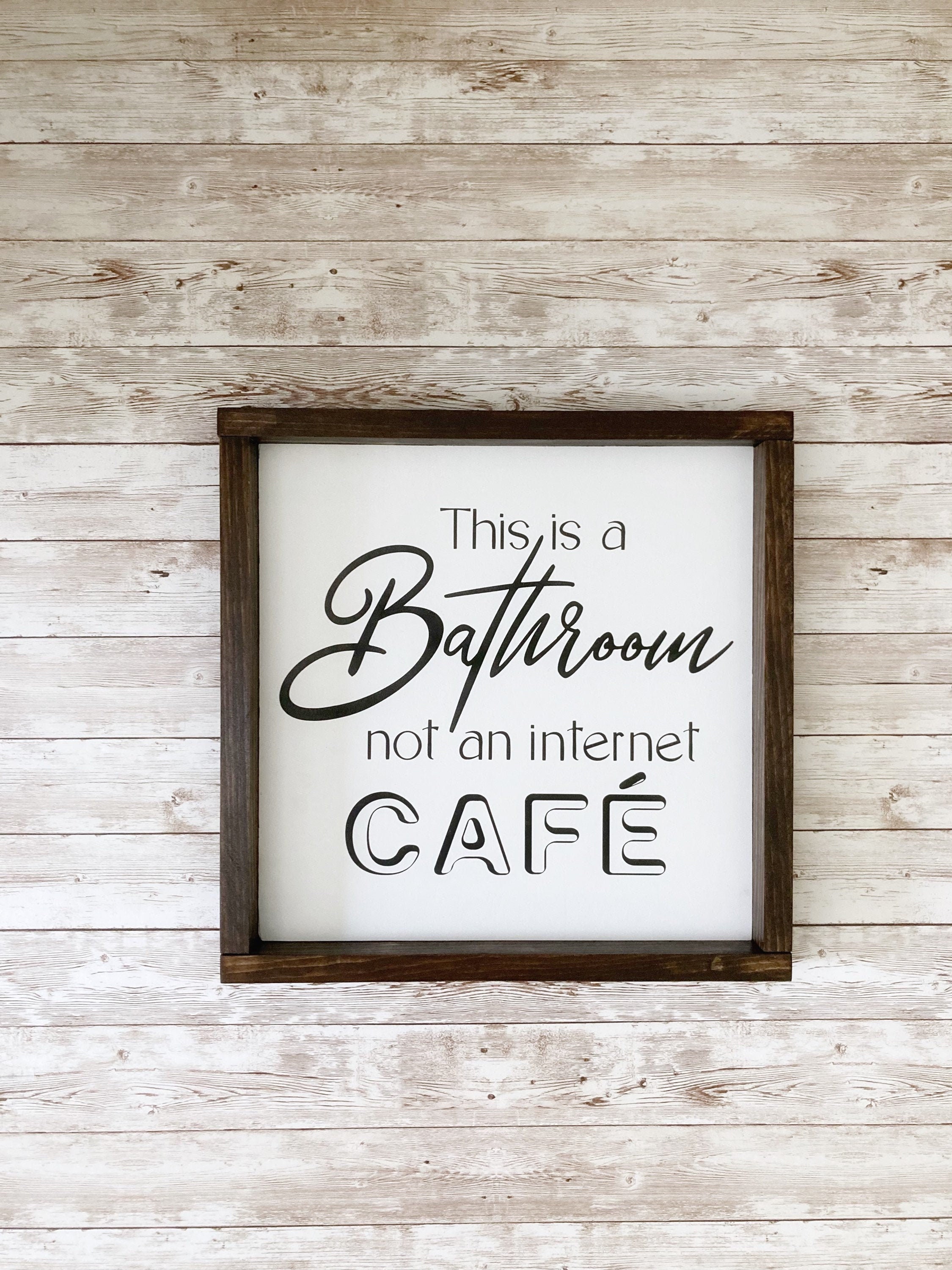 Divertidos letreros de baño este es un baño no un cibercafé | Etsy