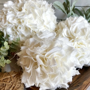Set of 3 Farmhouse Chic Rag Balls, Centerpiece Dough Bowl Fillers, Off White Mantle Decoration, Boho Rustic Wedding Decor, Christmas Decor