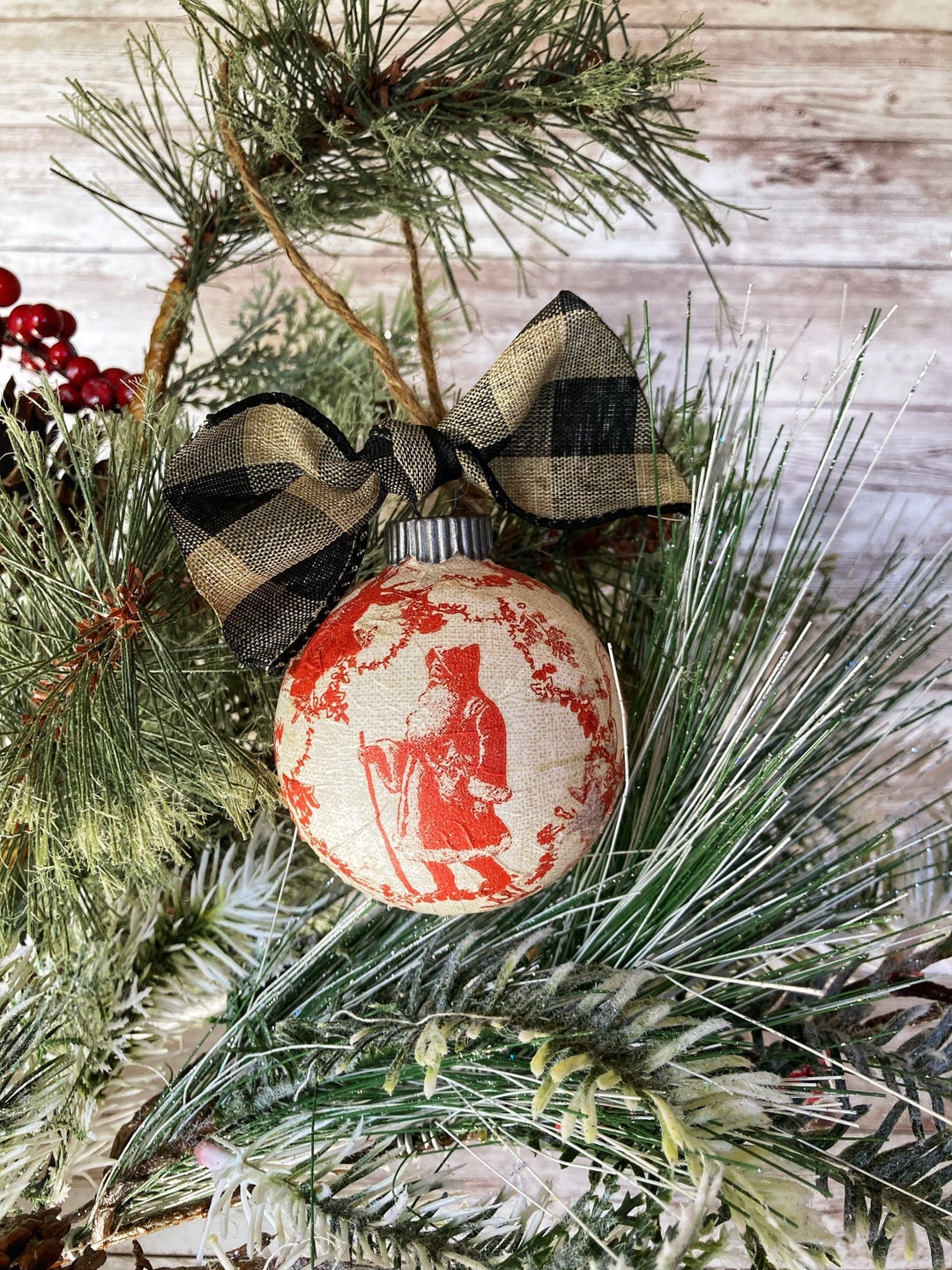 Sets of Victorian Style Handmade Christmas Ornaments, Black Buffalo ...