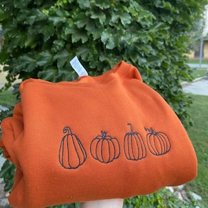 Embroidered Pumpkin Sweatshirt
