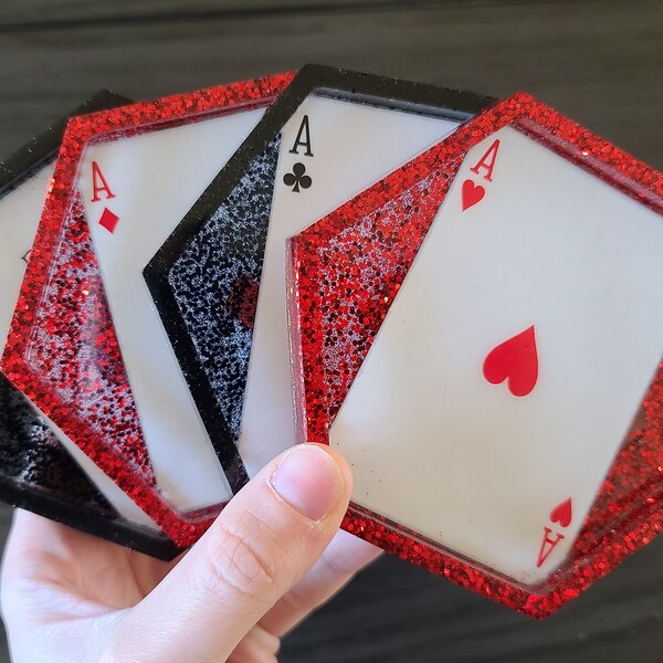 Playing Card Coaster Etsy