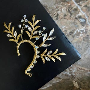 Art Deco Wedding Ear Cuff, Non-Piercing Bridal Wrap Earrings