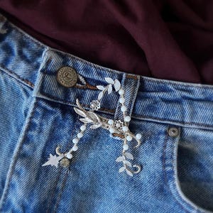 Handmade Jewelry Custom Initial Pin | Art Deco Letter Hat Brooch