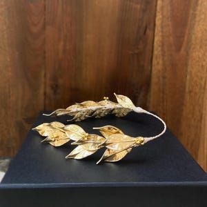 Golden Leaf Rustic Wedding Headpiece, Boho Bridal Hair Accessory, Bridal Gift