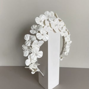 Ceramic Clay Headband, Bridal Floral Crown image 10