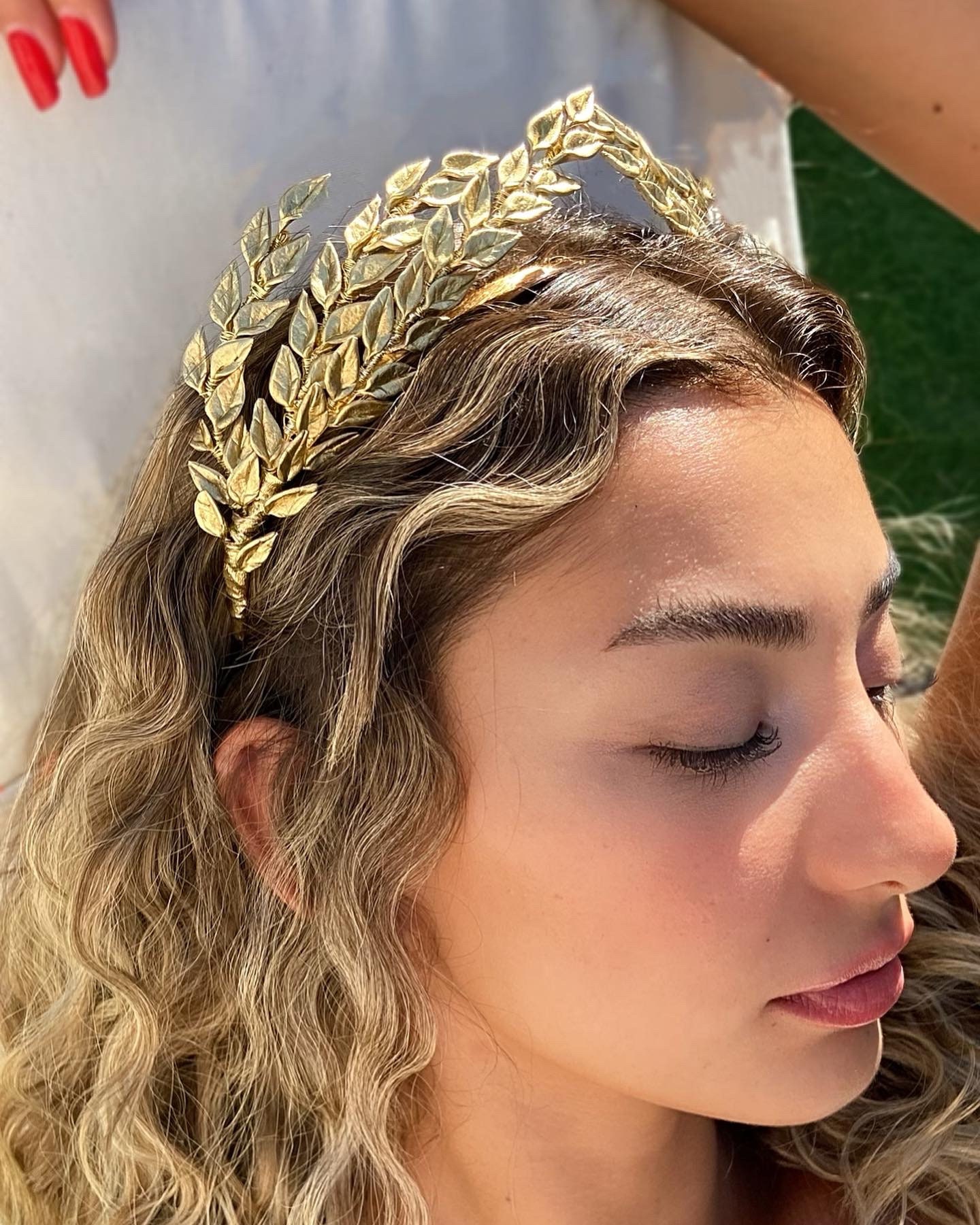 Gold Laurel Leaf Crown Greek Goddess Tiara Vintage Wedding Etsy