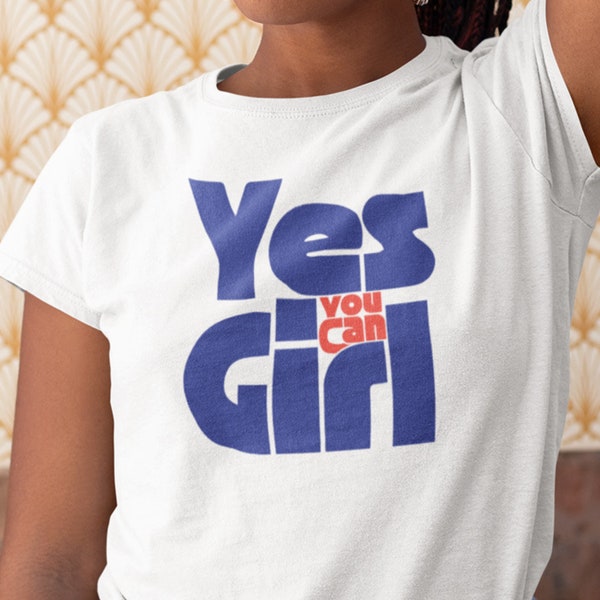 yes girl you can vintage t shirt / girl power shirt / feminist t-shirt / 1970s / love shirt / hippie clothes / positive energy / boss lady