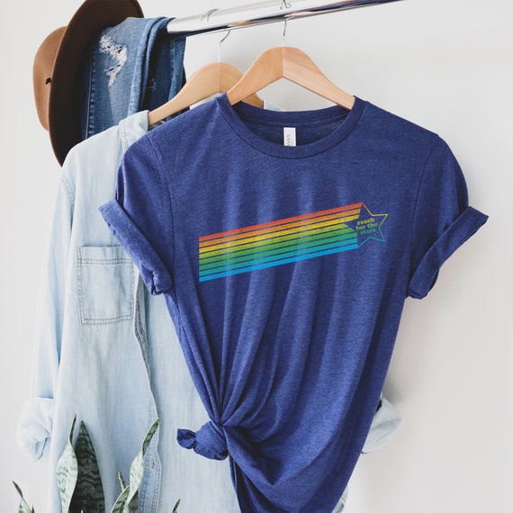 70s Vintage Rainbow Star T Shirt | Etsy 