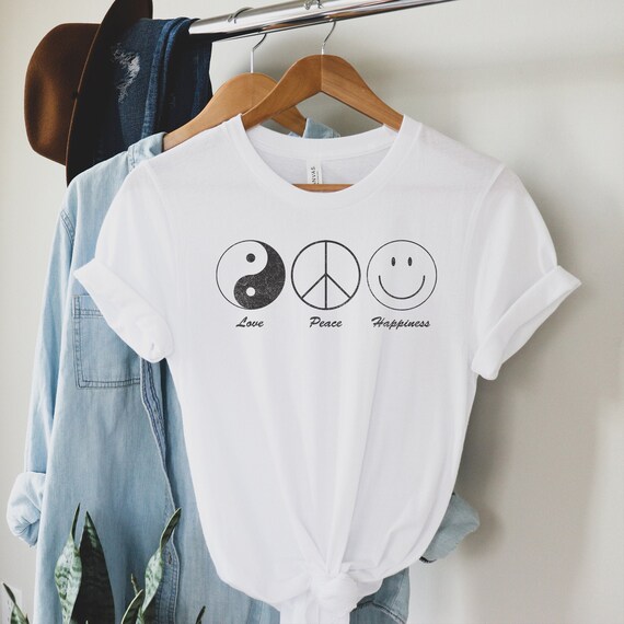 90s Shirt, Smiley Face Shirt, Yin Yang Tshirt, Trendy T Shirts 