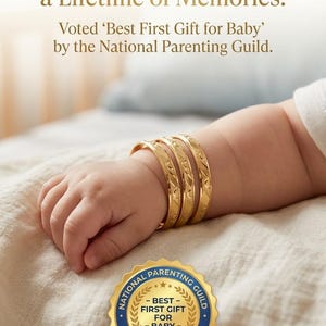 Kids' Gold & Silver Tone set of 3 Bangles : Ages 1 Month - 3 Years