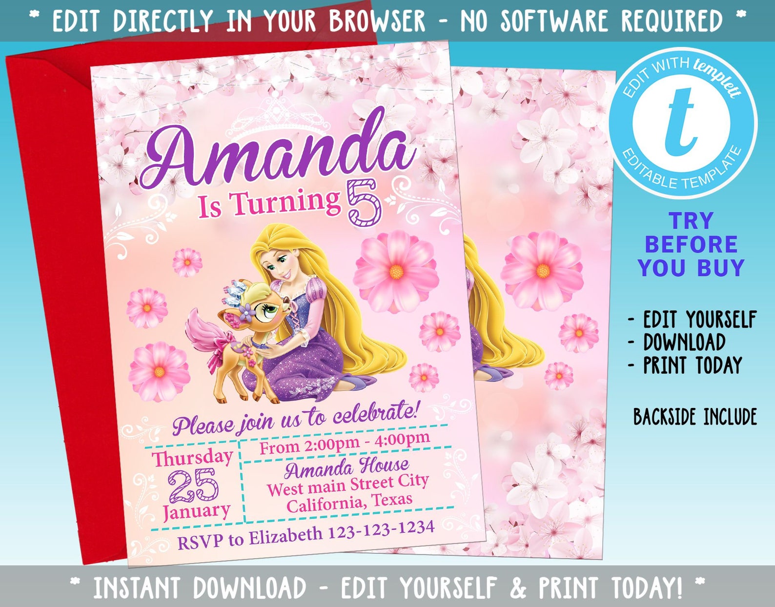 Birthday Party Invitation Birthday Invitation Digital | Etsy