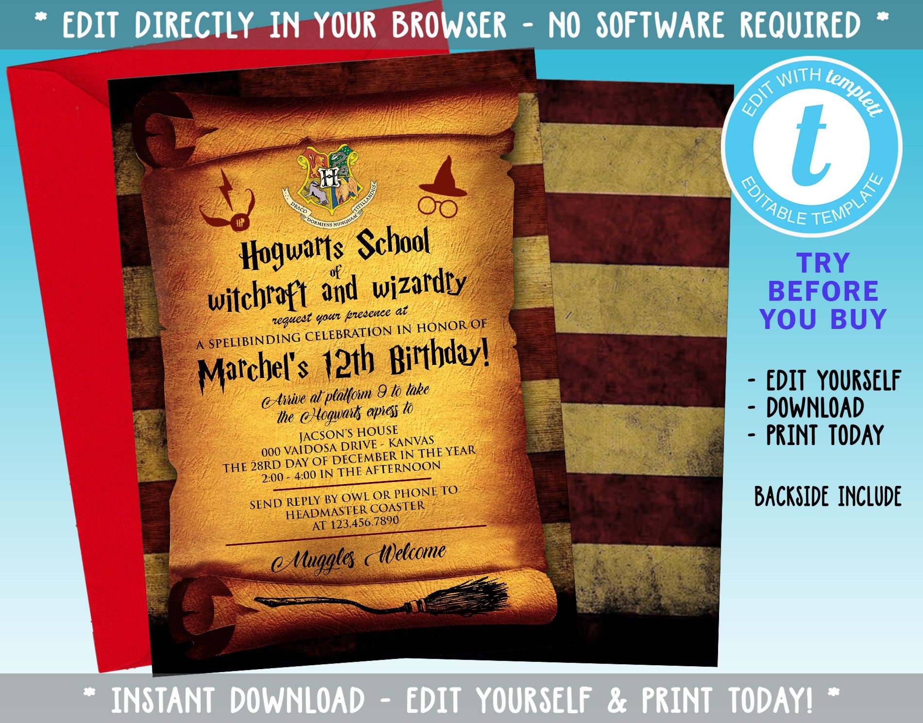 Birthday Party Invitation Birthday Invitation Digital Etsy