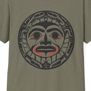 Native American T-shirt Coast Salish Sun T-Shirt Indigenous Northwest Art Tee Bohemian Softstyle Shirt Eco Friendly Tribal Gift for Him Her image 2