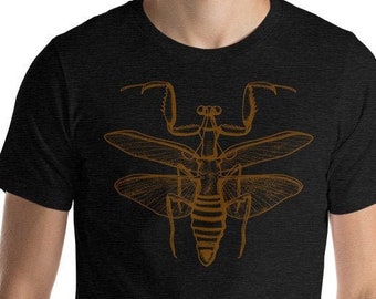 Modliszka Unisex T-shirt Męska koszulka z owadami - Koszulka z owadami - Modliszka - Chrząszcz - Koszulka ze zwierzętami