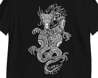Dragon T-shirt, Dragon Print T-shirt, Art Dragon Tee