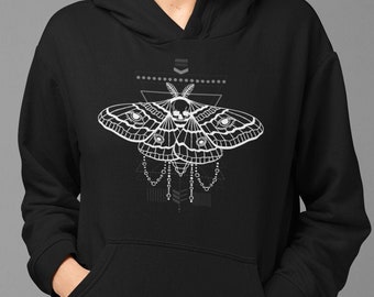 Vintage nachtvlinder hoodie nachtvlinder sweatshirt natuur bos hoodie Cottagecore hoodie, Fairycore hoodie Goblincore esoterische hoodie, vlinder hoodie