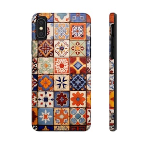 Mexican Tile iPhone Case, iPhone 14 13 12 11 Pro Max case iPhone XR XS Max Case iPhone X Case iPhone 7 Plus iPhone 8 Plus case iPhone 6 case
