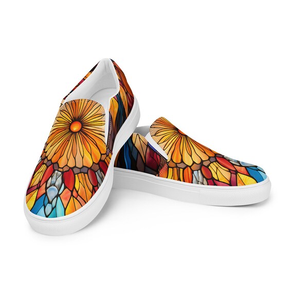 Men's Slip-on Canvas Shoes, Slip on Sneaker for Mens, Stained Glass Unique  Art Shoes | Gift for Him, Summer Gifts, Travel Shoe - Etsy UK