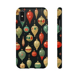 Vintage Christmas Ornaments iPhone 15 14 13 12 11 Pro Max Case iPhone 14 Plus iPhone XS Max iPhone XR iPhone 7 8 14 15 Plus SE iPhone Cover