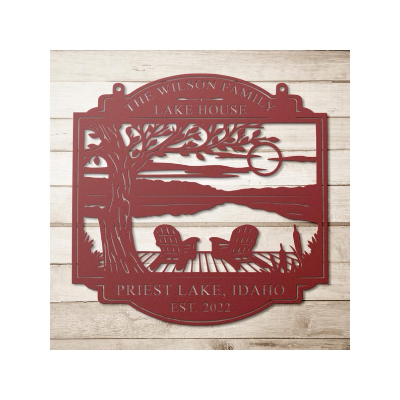 Personalized Lake House Metal Sign Custom Outdoor Decor Lake House ...