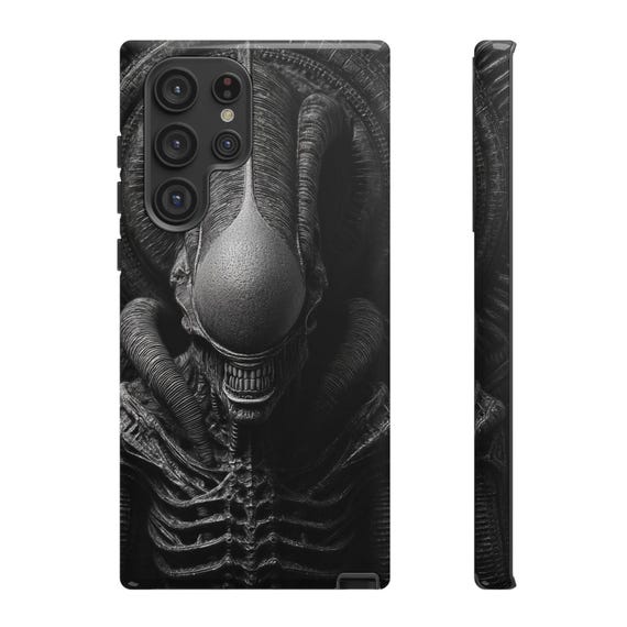 HR Giger iPhone17 ケース Alien Xenomorph HR Giger Inspired Phone Case | Sci-fi Horror