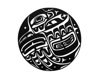 Tlingit Haida Alaskan Art | Raven Steals the Sun Metal Sign