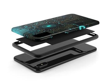 Neon Nexus Phone Case Cyberpunk Circuit Board | Futuristic