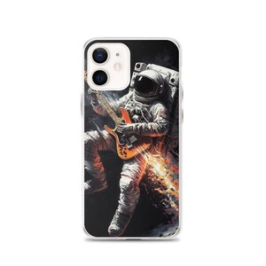 Trippy Psychedelic Space Astronaut Aesthetic Retro Samsung Galaxy iPhone Case Rock Guitar iPhone 14 Plus 13 12 7 8 Music lover gift
