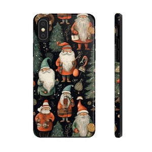 Christmas Phone Case for iPhone 14, 14 Pro Max, 13, 12, Winter iPhone 11 case, Santa Claus, Holiday Cottagecore iPhone Case