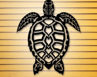 Metal Sea Turtle Wall Art: Coastal Beach House Decor