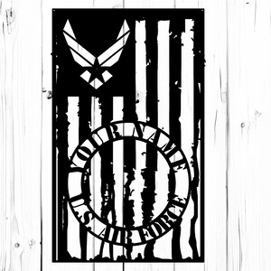 US Air Force Custom Name Metal Sign – Patriotic Flag Wall Art for Veterans, Military Families, Garage, Porch, Man Cave, or Memorial Gift