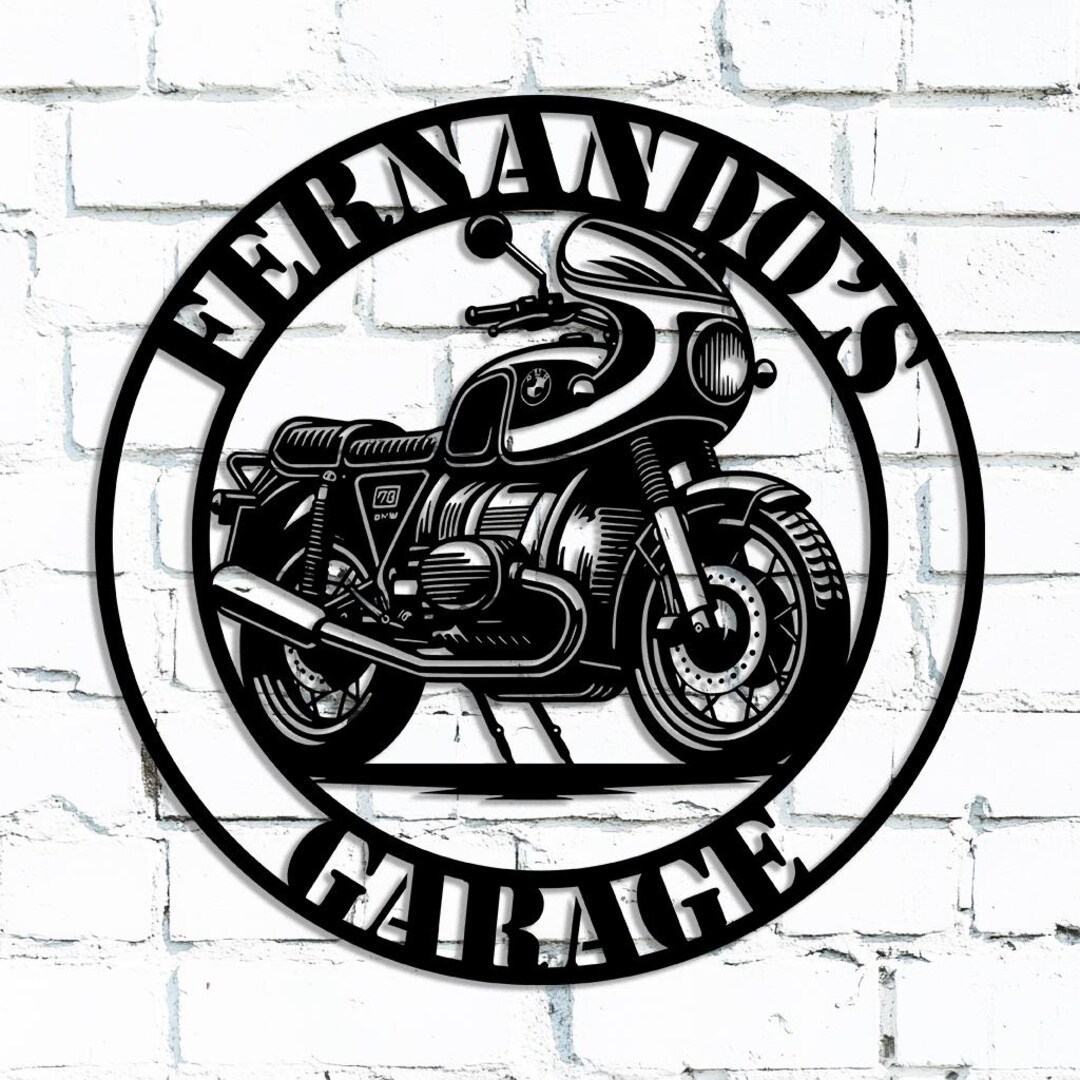 Motorcycle Custom Metal Garage Sign | Personalized Wall Art | Workshop ...