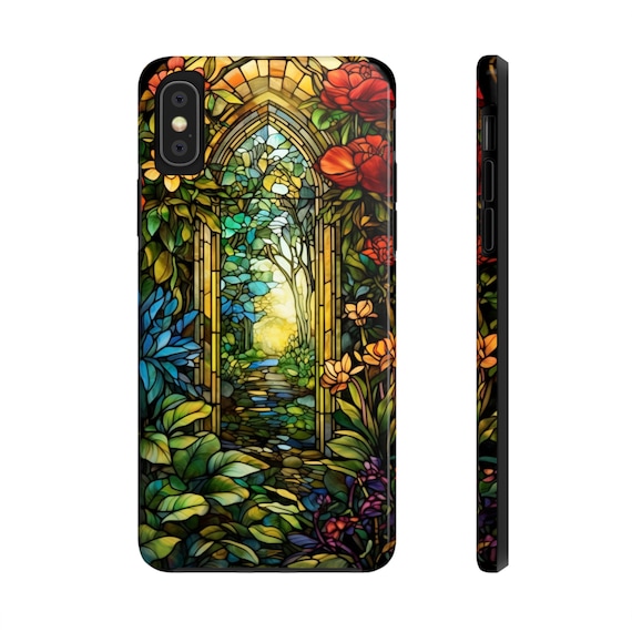 Society6 iPhone5用 Closeup of a Glass Mosaic ケース Green Mosaic Tile Tough Phone Case Glass Tile Grid Stone Art